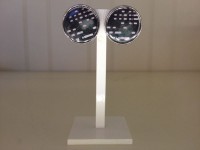 zwart-grijs ronde harsoorringen